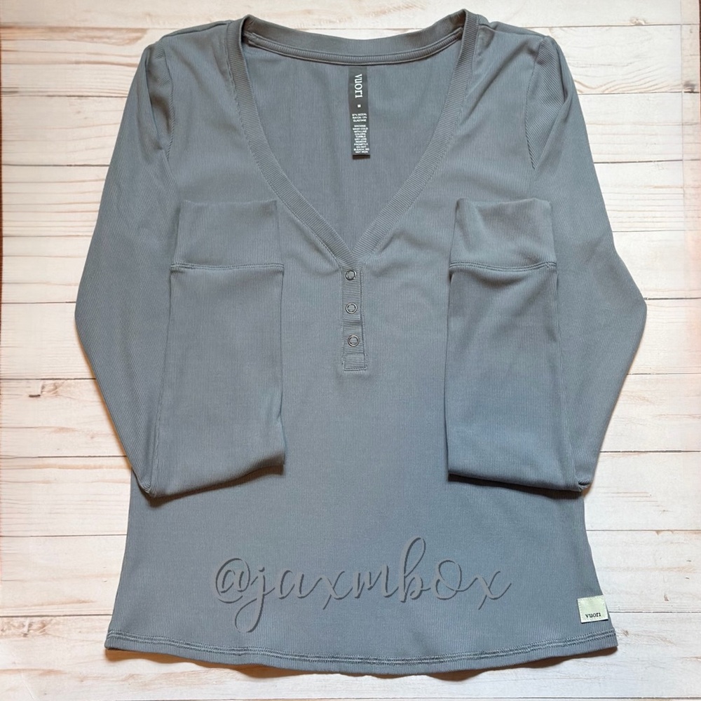 Vuori Pose Henley Long Sleeve Mallorca Size Medium